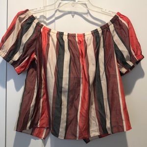 Express off the shoulder open back top